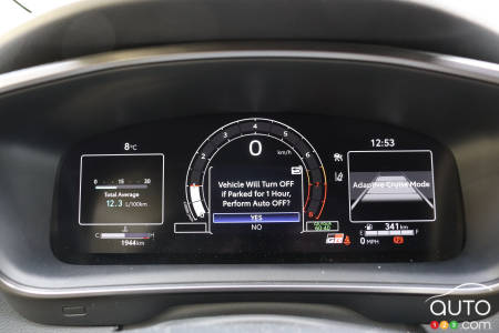 Digital instrumentr cluster of the 2023 Toyota GR Corolla